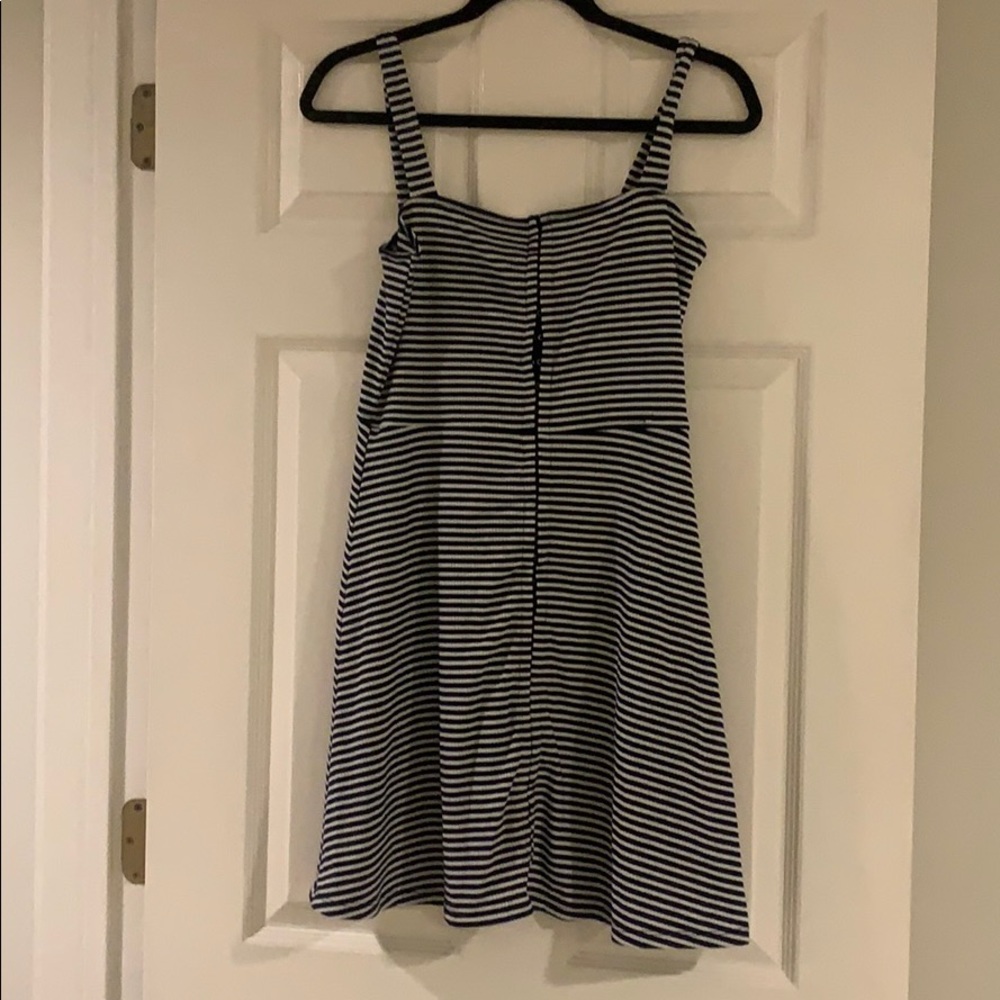 Navy/White Ribbed Swing Dress